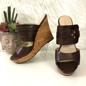 Liz Claiborne Cork Wedge Sandals